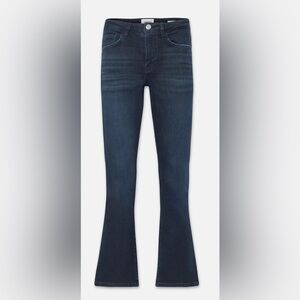 Frame Le Crop Mini Boot jeans in dark wash.